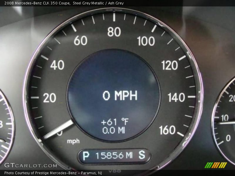 Steel Grey Metallic / Ash Grey 2008 Mercedes-Benz CLK 350 Coupe