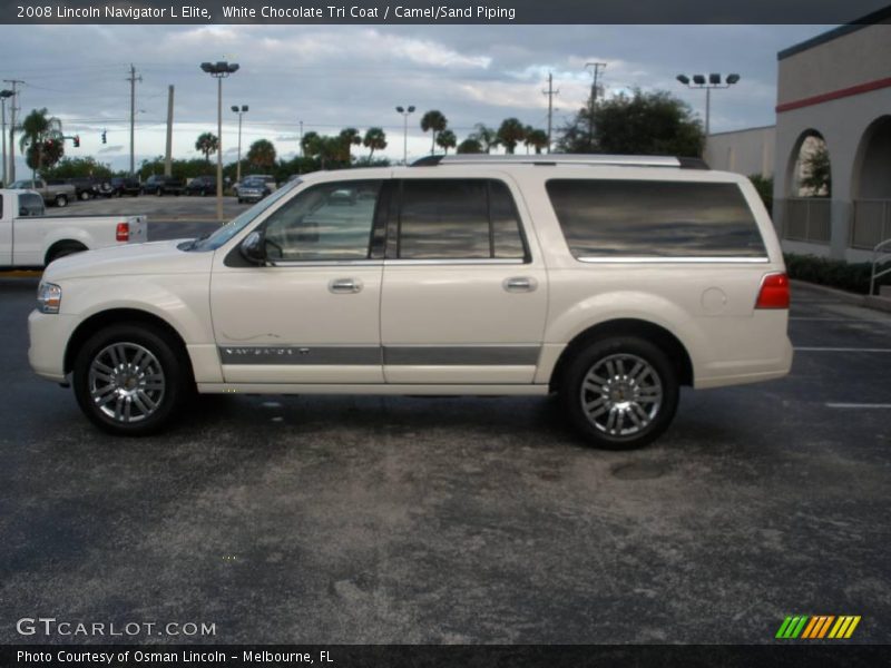 White Chocolate Tri Coat / Camel/Sand Piping 2008 Lincoln Navigator L Elite