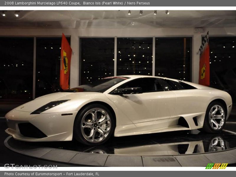 Bianco Isis (Pearl White) / Nero Perseus 2008 Lamborghini Murcielago LP640 Coupe