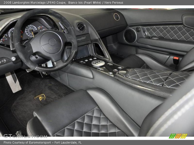 Bianco Isis (Pearl White) / Nero Perseus 2008 Lamborghini Murcielago LP640 Coupe