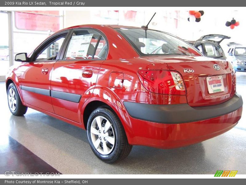Tropical Red / Gray 2009 Kia Rio LX Sedan