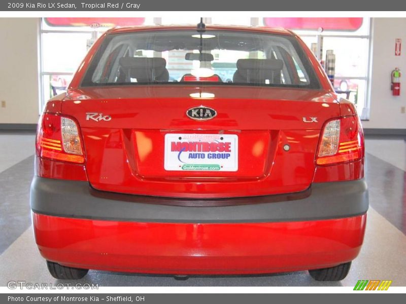 Tropical Red / Gray 2009 Kia Rio LX Sedan
