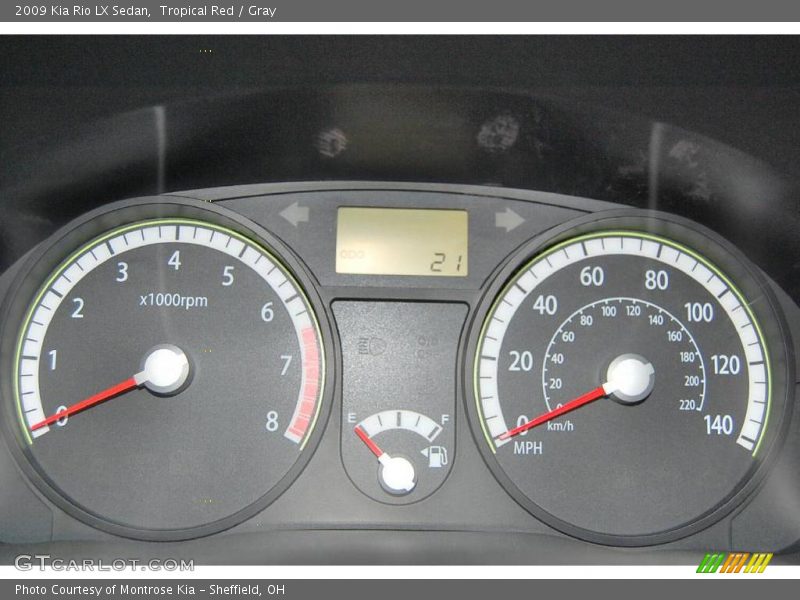 Tropical Red / Gray 2009 Kia Rio LX Sedan