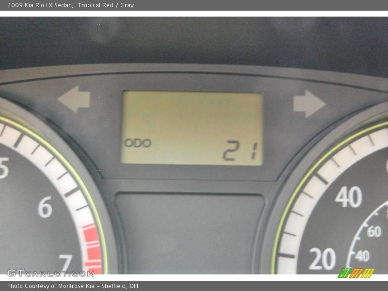 Tropical Red / Gray 2009 Kia Rio LX Sedan