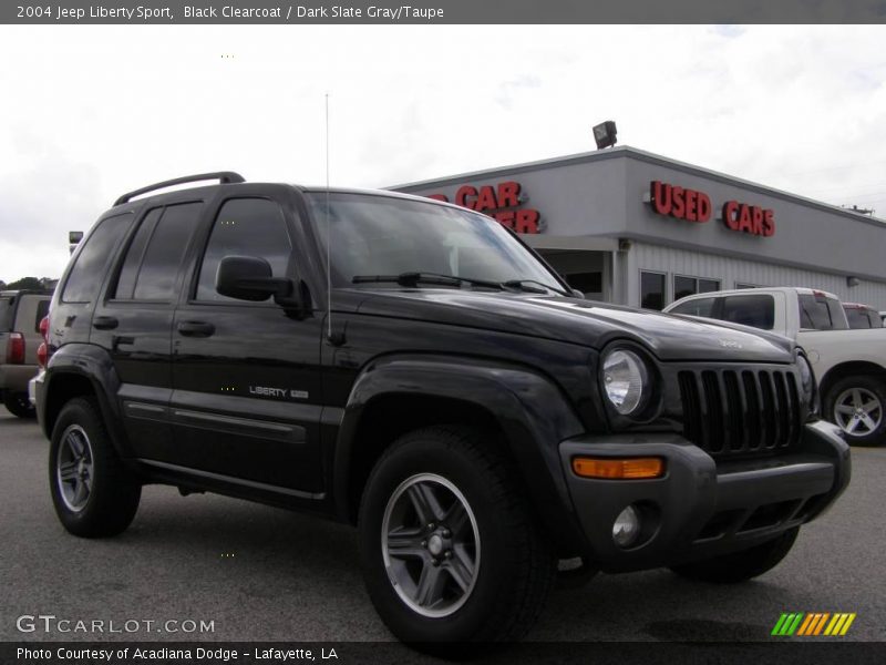 Black Clearcoat / Dark Slate Gray/Taupe 2004 Jeep Liberty Sport