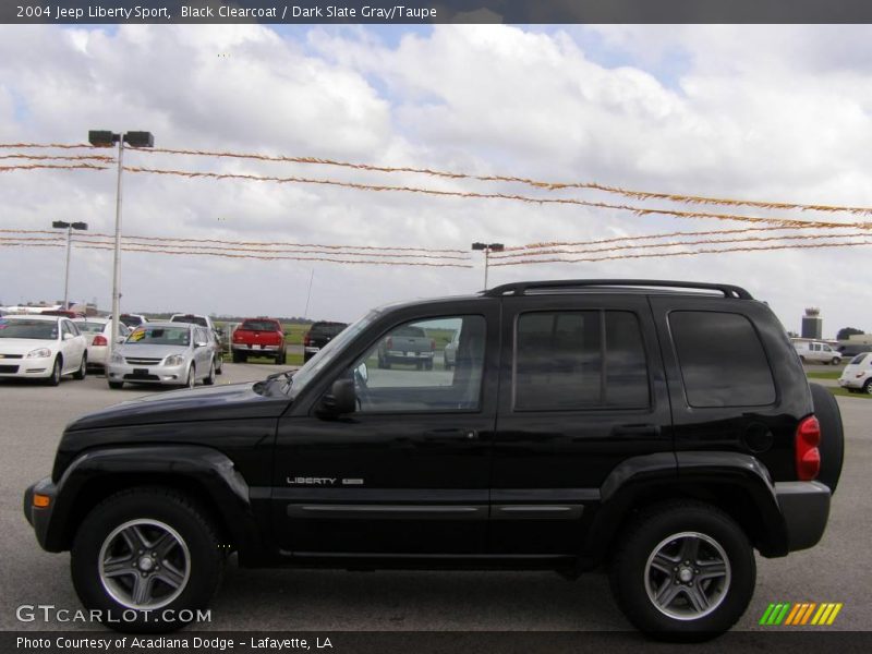 Black Clearcoat / Dark Slate Gray/Taupe 2004 Jeep Liberty Sport