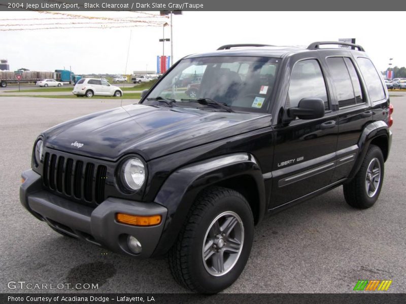 Black Clearcoat / Dark Slate Gray/Taupe 2004 Jeep Liberty Sport