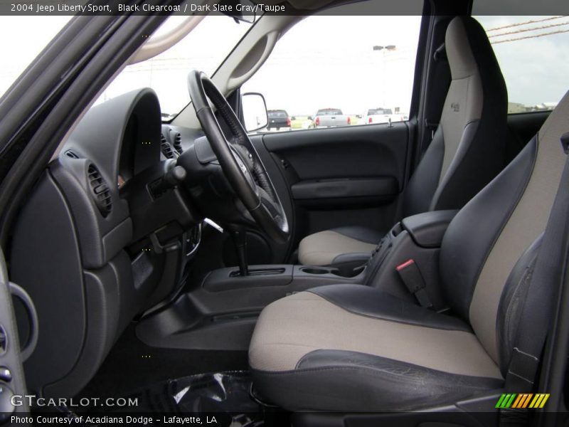 Black Clearcoat / Dark Slate Gray/Taupe 2004 Jeep Liberty Sport