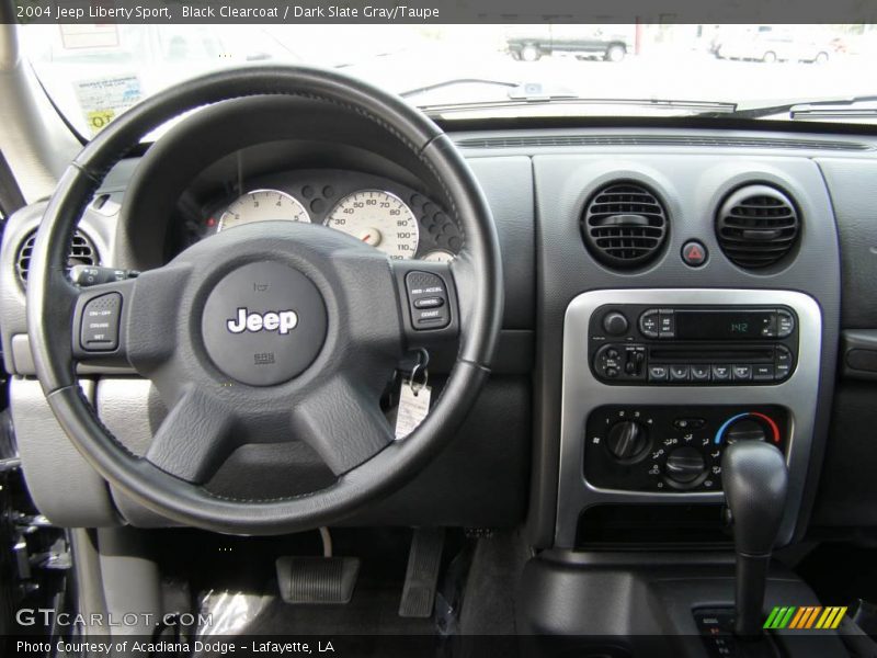 Black Clearcoat / Dark Slate Gray/Taupe 2004 Jeep Liberty Sport
