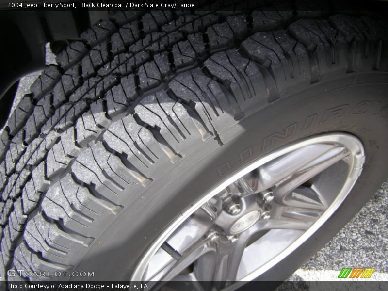 Black Clearcoat / Dark Slate Gray/Taupe 2004 Jeep Liberty Sport