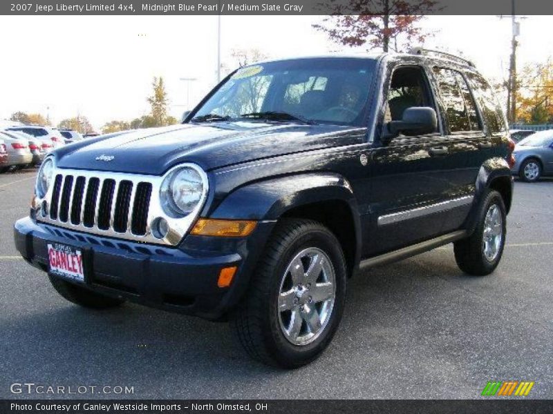 Midnight Blue Pearl / Medium Slate Gray 2007 Jeep Liberty Limited 4x4