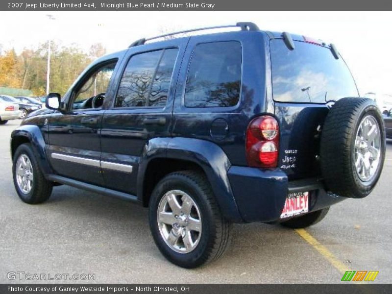 Midnight Blue Pearl / Medium Slate Gray 2007 Jeep Liberty Limited 4x4