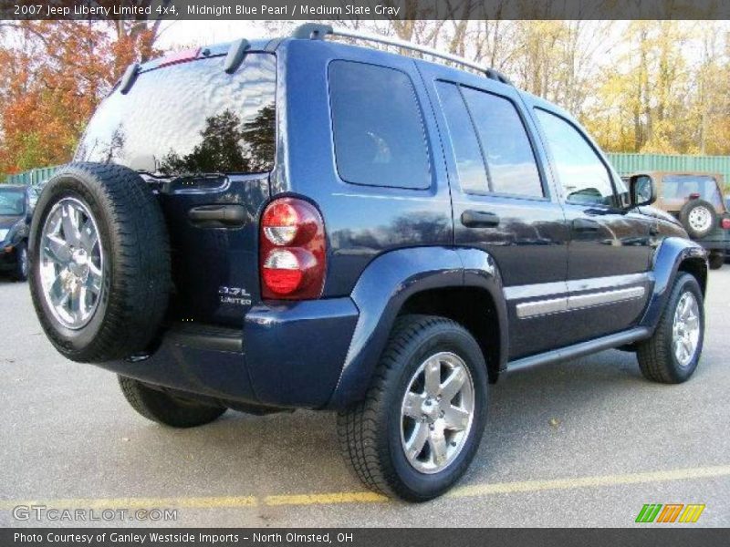 Midnight Blue Pearl / Medium Slate Gray 2007 Jeep Liberty Limited 4x4