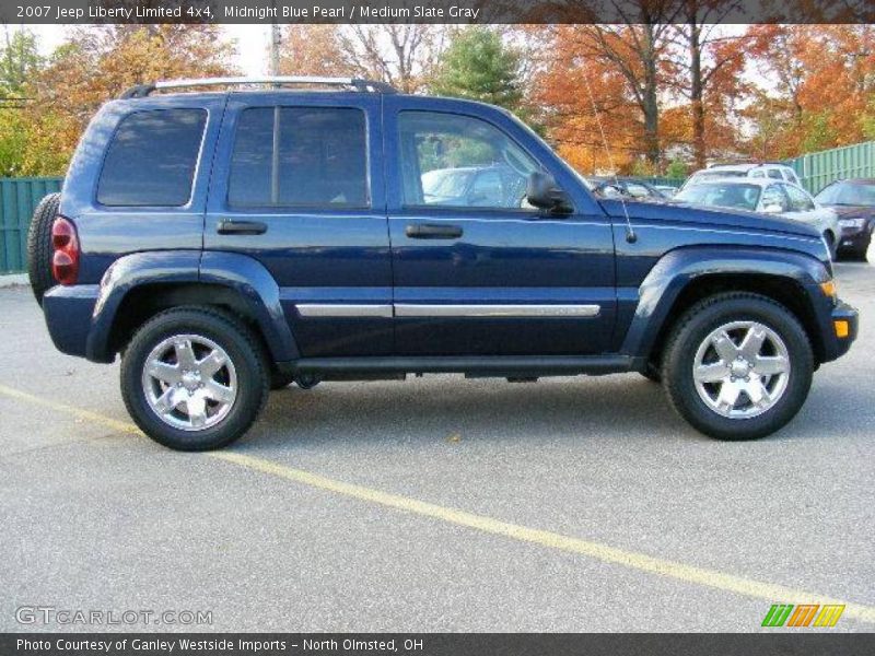 Midnight Blue Pearl / Medium Slate Gray 2007 Jeep Liberty Limited 4x4