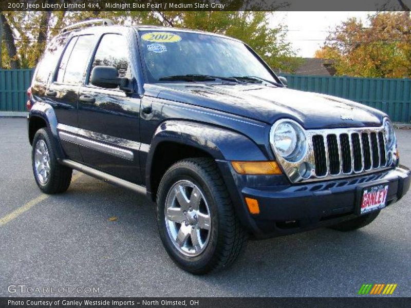 Midnight Blue Pearl / Medium Slate Gray 2007 Jeep Liberty Limited 4x4