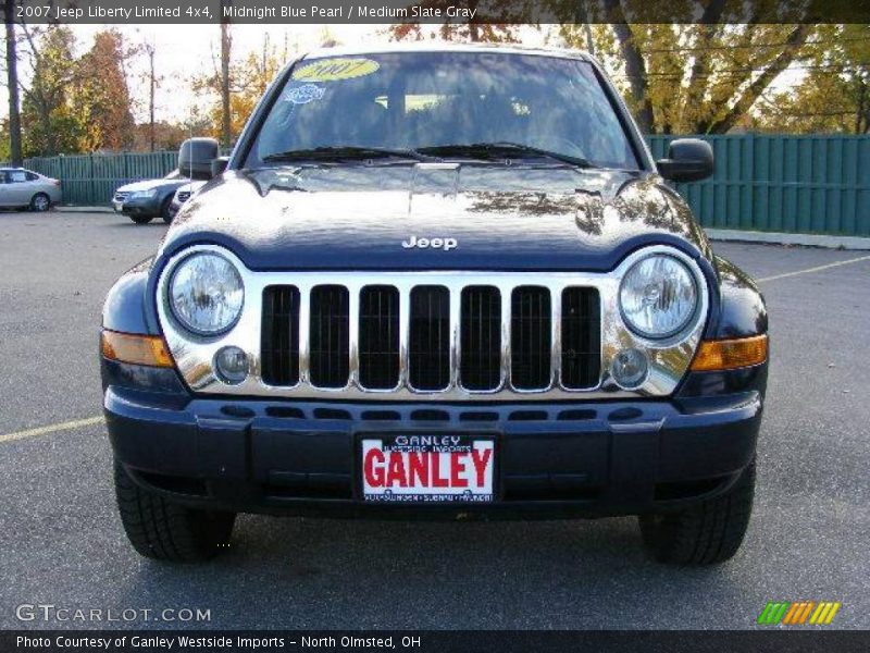 Midnight Blue Pearl / Medium Slate Gray 2007 Jeep Liberty Limited 4x4