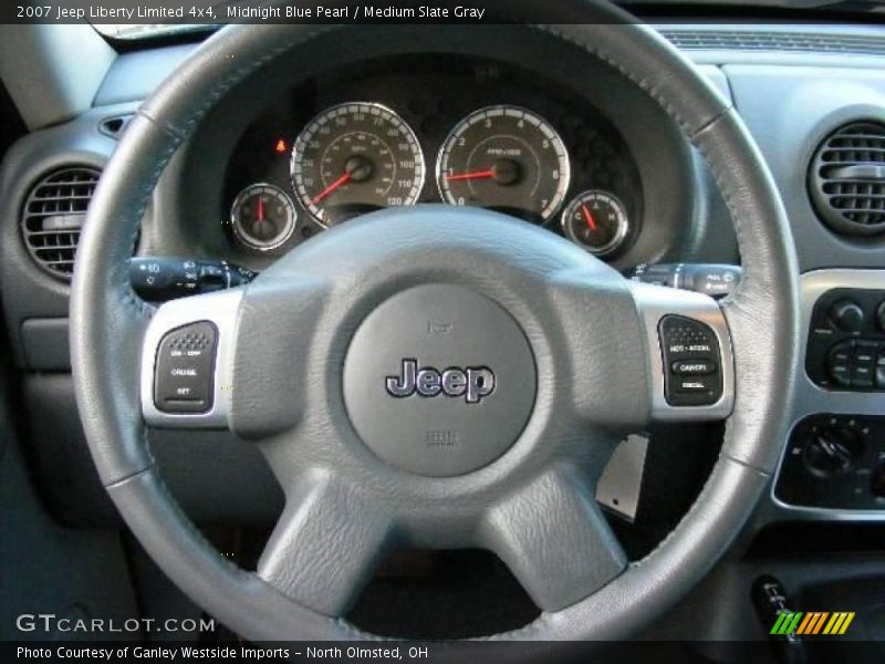 Midnight Blue Pearl / Medium Slate Gray 2007 Jeep Liberty Limited 4x4