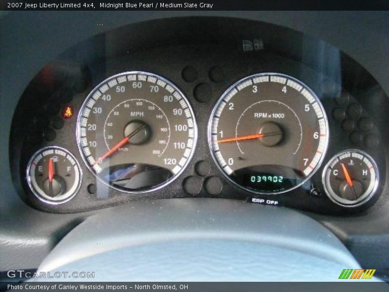 Midnight Blue Pearl / Medium Slate Gray 2007 Jeep Liberty Limited 4x4