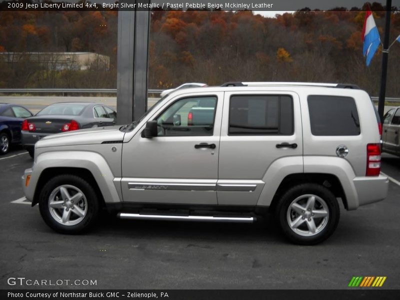 Bright Silver Metallic / Pastel Pebble Beige Mckinley Leather 2009 Jeep Liberty Limited 4x4