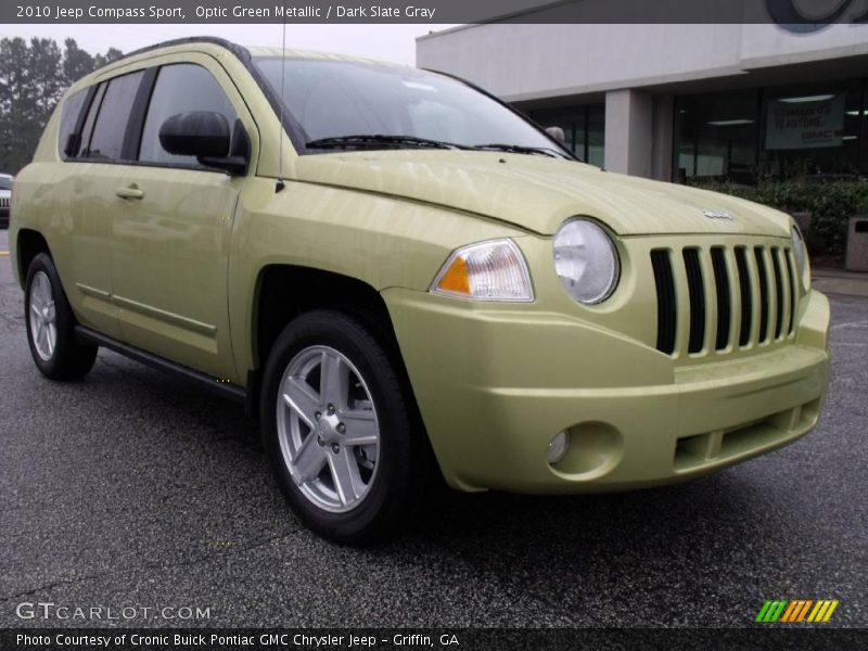 Optic Green Metallic / Dark Slate Gray 2010 Jeep Compass Sport