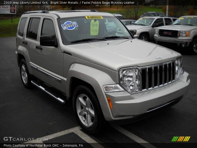 Bright Silver Metallic / Pastel Pebble Beige Mckinley Leather 2009 Jeep Liberty Limited 4x4