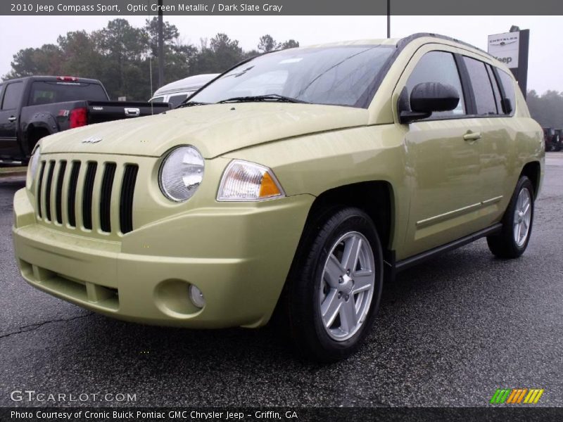 Optic Green Metallic / Dark Slate Gray 2010 Jeep Compass Sport