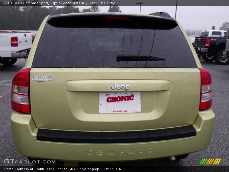 Optic Green Metallic / Dark Slate Gray 2010 Jeep Compass Sport