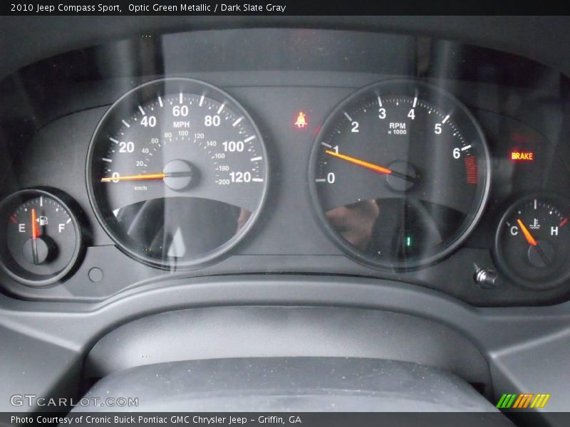 Optic Green Metallic / Dark Slate Gray 2010 Jeep Compass Sport
