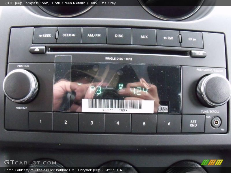 Optic Green Metallic / Dark Slate Gray 2010 Jeep Compass Sport
