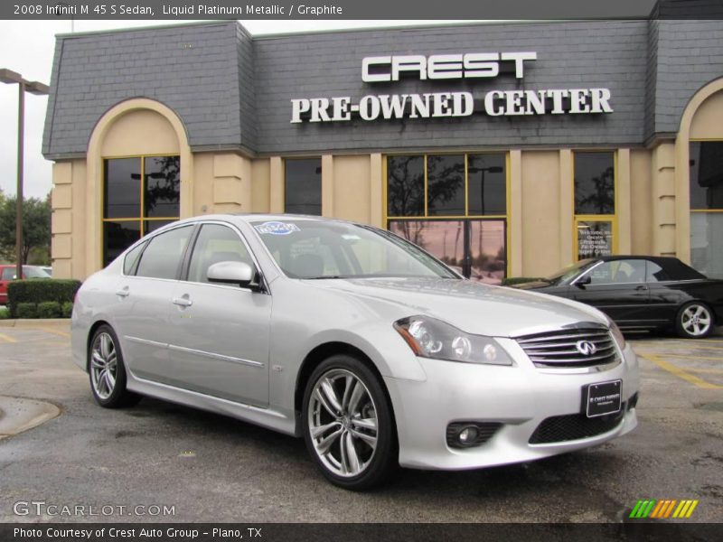 Liquid Platinum Metallic / Graphite 2008 Infiniti M 45 S Sedan