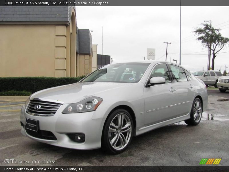 Liquid Platinum Metallic / Graphite 2008 Infiniti M 45 S Sedan
