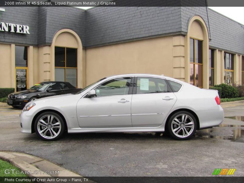 Liquid Platinum Metallic / Graphite 2008 Infiniti M 45 S Sedan
