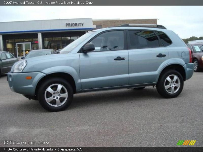 Alpine Frost Blue Metallic / Gray 2007 Hyundai Tucson GLS