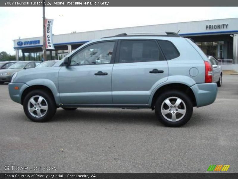 Alpine Frost Blue Metallic / Gray 2007 Hyundai Tucson GLS