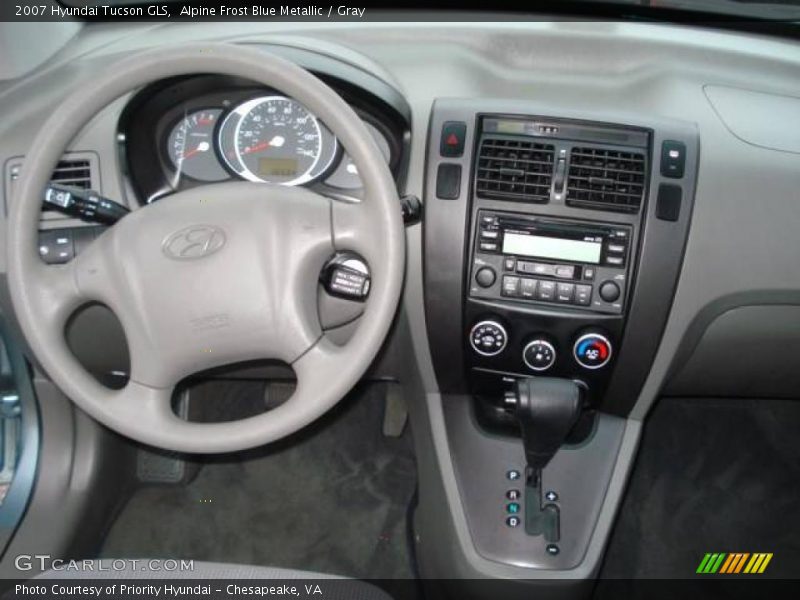 Alpine Frost Blue Metallic / Gray 2007 Hyundai Tucson GLS