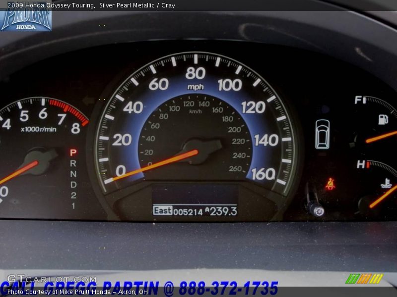 Silver Pearl Metallic / Gray 2009 Honda Odyssey Touring