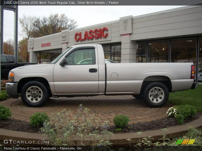 Silver Birch Metallic / Pewter 2005 GMC Sierra 1500 Work Truck Regular Cab