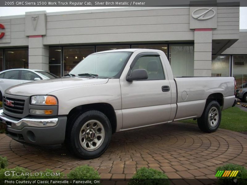 Silver Birch Metallic / Pewter 2005 GMC Sierra 1500 Work Truck Regular Cab