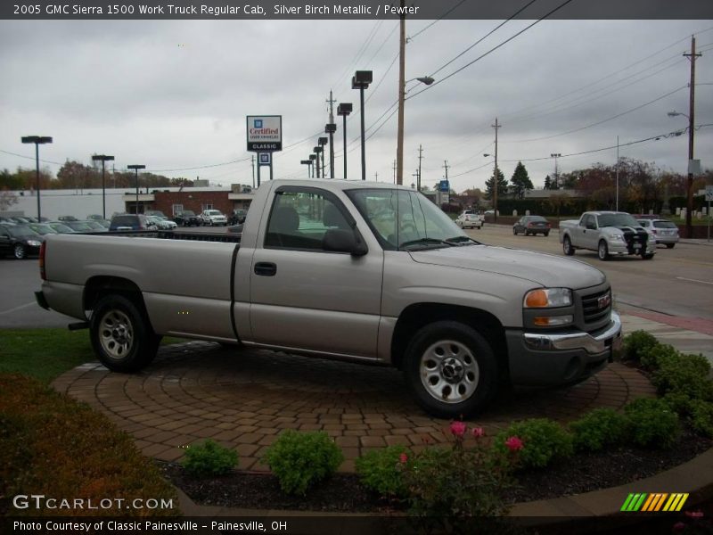 Silver Birch Metallic / Pewter 2005 GMC Sierra 1500 Work Truck Regular Cab