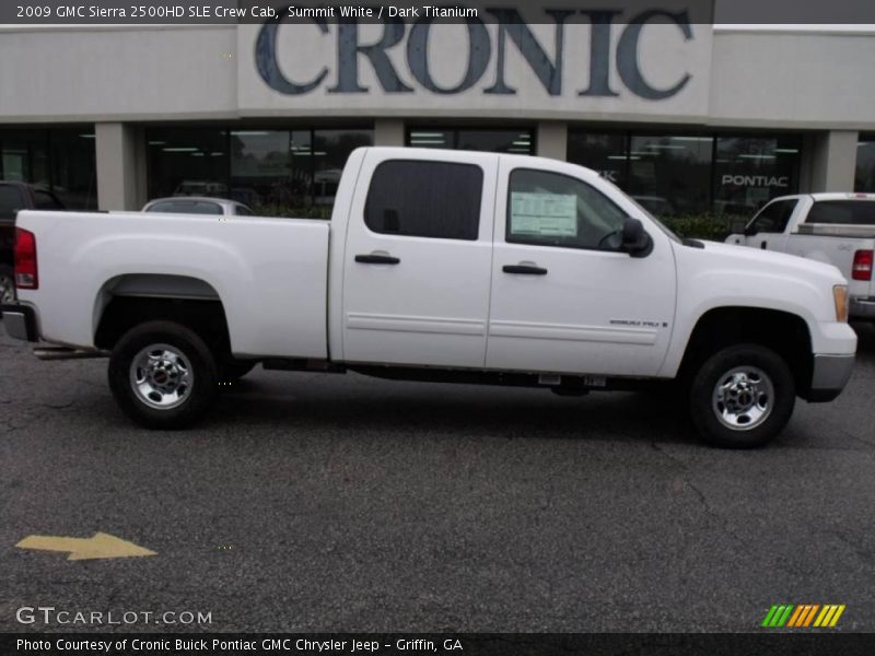 Summit White / Dark Titanium 2009 GMC Sierra 2500HD SLE Crew Cab