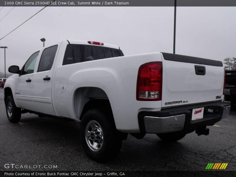 Summit White / Dark Titanium 2009 GMC Sierra 2500HD SLE Crew Cab