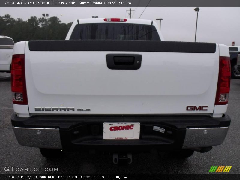 Summit White / Dark Titanium 2009 GMC Sierra 2500HD SLE Crew Cab