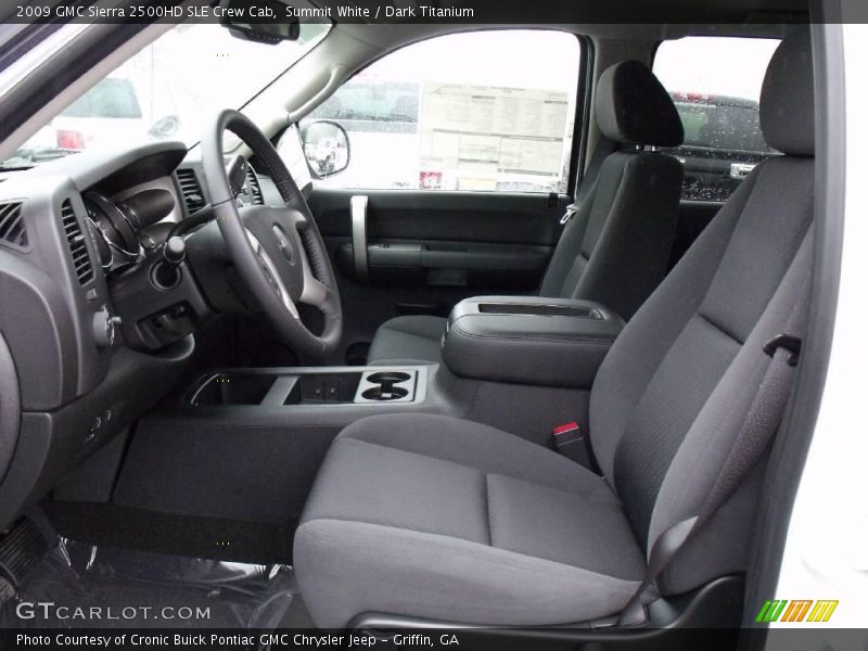 Summit White / Dark Titanium 2009 GMC Sierra 2500HD SLE Crew Cab