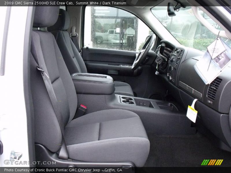 Summit White / Dark Titanium 2009 GMC Sierra 2500HD SLE Crew Cab