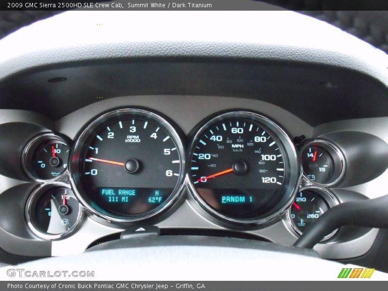 Summit White / Dark Titanium 2009 GMC Sierra 2500HD SLE Crew Cab