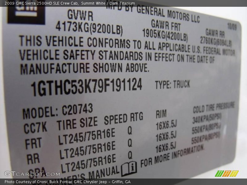 Summit White / Dark Titanium 2009 GMC Sierra 2500HD SLE Crew Cab