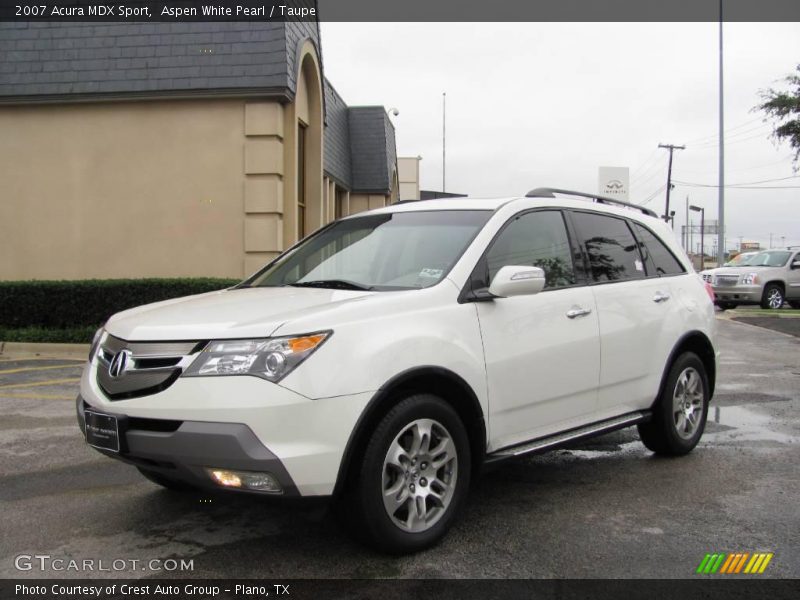 Aspen White Pearl / Taupe 2007 Acura MDX Sport