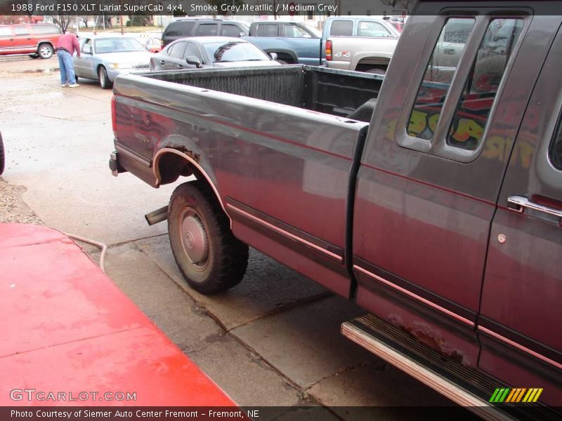 Smoke Grey Meatllic / Medium Grey 1988 Ford F150 XLT Lariat SuperCab 4x4