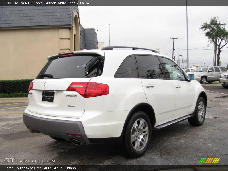 Aspen White Pearl / Taupe 2007 Acura MDX Sport