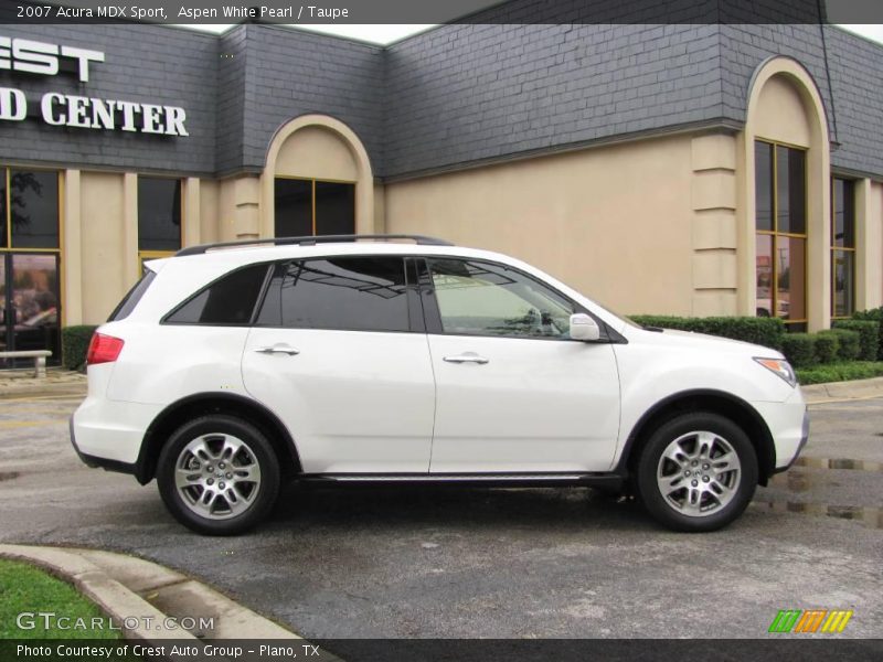 Aspen White Pearl / Taupe 2007 Acura MDX Sport